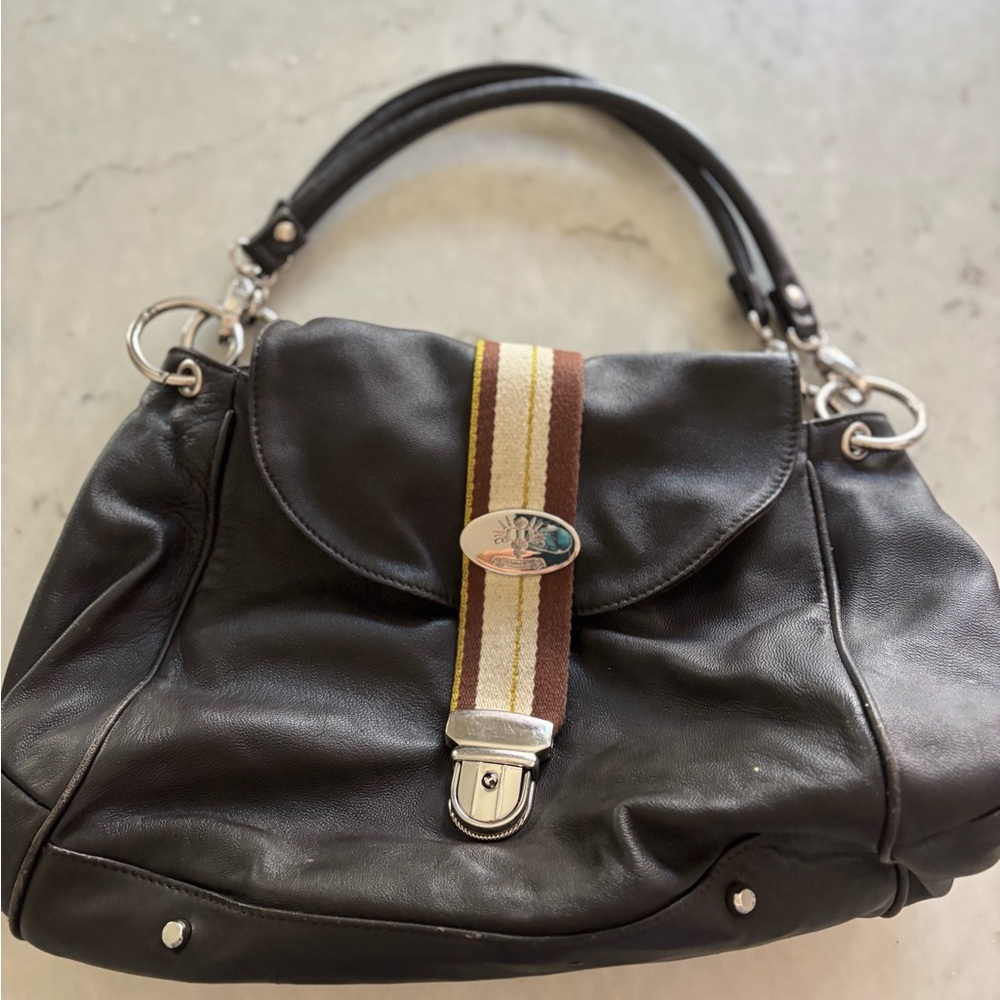 Dark brown Christine price Leather Handbag